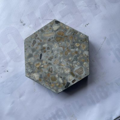 Gạch bê tông giả đá lục giác mài mặt