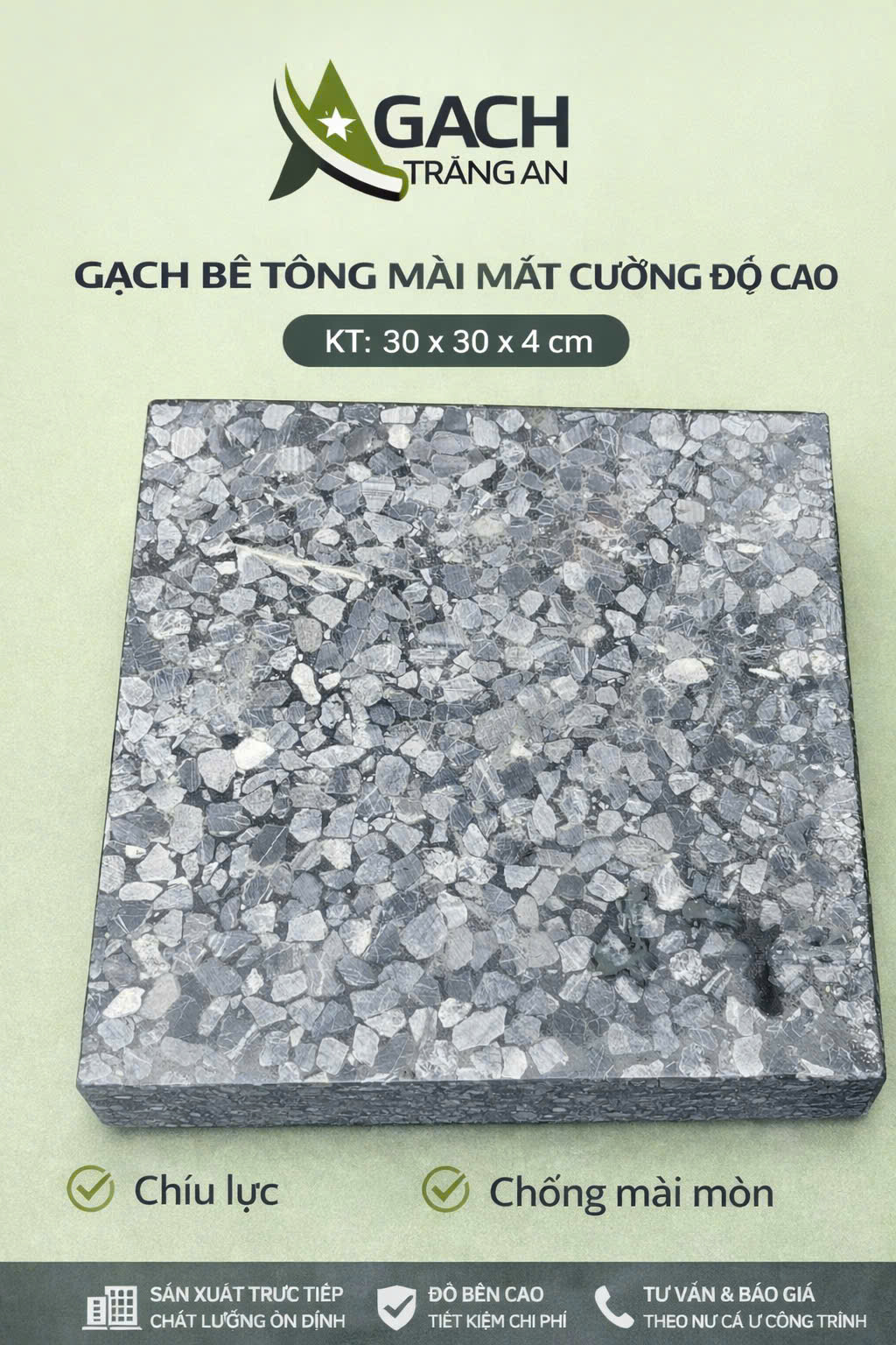 GẠCH BÊ TÔNG MÀI GIẢ ĐÁ